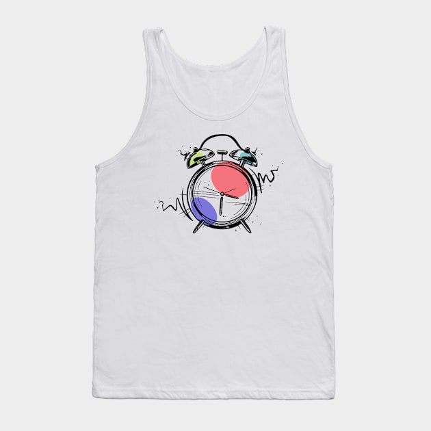 Alarm Clock Tank Top by trippyart